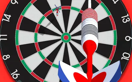Painel de afinação do dardo com valores de estabilidade e velocidade em Darts Match Live!