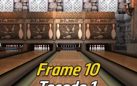 Marcador da última jogada da partida em My Bowling 3D
